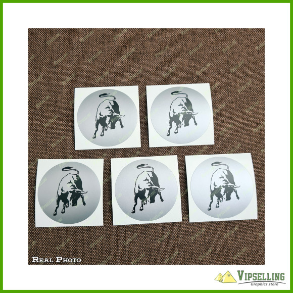Lamborghini Wheel Center Cap Silver Gold Laminated Vinyl Decals Set Lamborghini Wheel Center Cap Silver Gold Laminated Vinyl Decals Set