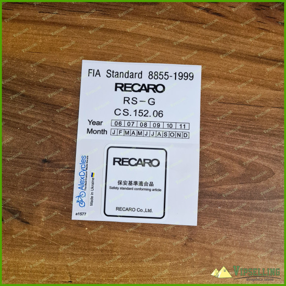 JAPAN MATERIAL RECARO SEAT HIGH QUALITY REPLACEMENT DECAL STICKER KIT SET