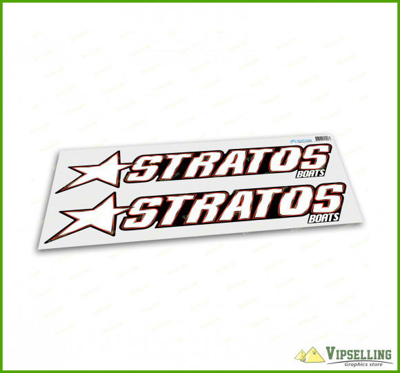 Stratos Boats Trail Decals Set Trailer 176 XT 285 XL 201