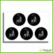 Lamborghini Wheel Center Cap Gold Silver Laminated Vinyl Decals Set Lamborghini Wheel Center Cap Gold Silver Laminated Vinyl Decals Set