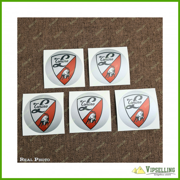 Lamborghini Tonino Wheel Center Cap Silver Gold Laminated Vinyl Decals Set