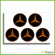 AMG Mercedes Orange Wheel Caps Center Decals Set AMG Mercedes Orange Wheel Caps Center Decals Set