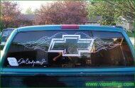 Chevrolet Big Chevy Flame Bowtie Rear Window Logo Decal Sticker Any Color Chevrolet Big Chevy Flame Bowtie Rear Window Logo Decal Sticker Any Color