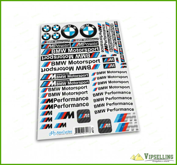 BMW Motorrad Motorsport BMW M Sport Perfomance Decals Stickers Kit