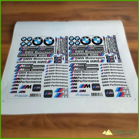 BMW Motorrad Motorsport BMW M Sport Perfomance Decals Stickers Kit