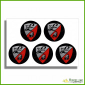 Lamborghini Tonino Wheel Center Cap Gold Silver Laminated Vinyl Decals Set Lamborghini Tonino Wheel Center Cap Gold Silver Laminated Vinyl Decals Set