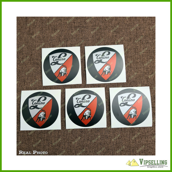 Lamborghini Tonino Wheel Center Cap Gold Silver Laminated Vinyl Decals Set