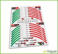 aprilia RSV4 Factory Racing Motorcycle Wheel Rim Silver Laminated Stripes Decal Sticker