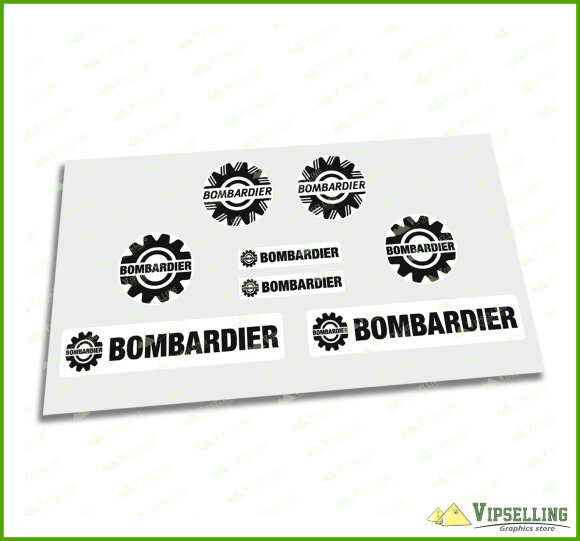 Bombardier Sea-Doo Decal Sticker Logo Emblem Silver Gold White Clear 2" 51mm Set