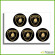 Super Lamborghini Wheel Center Cap Gold Silver Laminated Vinyl Decals Set