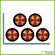 UMBRELLA Corporation Silver Gold Wheel Center Caps Laminated Decals Stickers Set