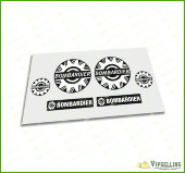 Silver Chrome Bombardier Sea-Doo Decal Sticker Logo Emblem Gold Clear White 5" 127mm Set Silver Chrome Bombardier Sea-Doo Decal Sticker Logo Emblem Gold Clear White 5" 127mm Set
