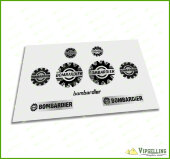 Bombardier Sea-Doo Decal Sticker Logo Emblem Silver Gold White Clear 2" 51mm 4" 101mm Kit