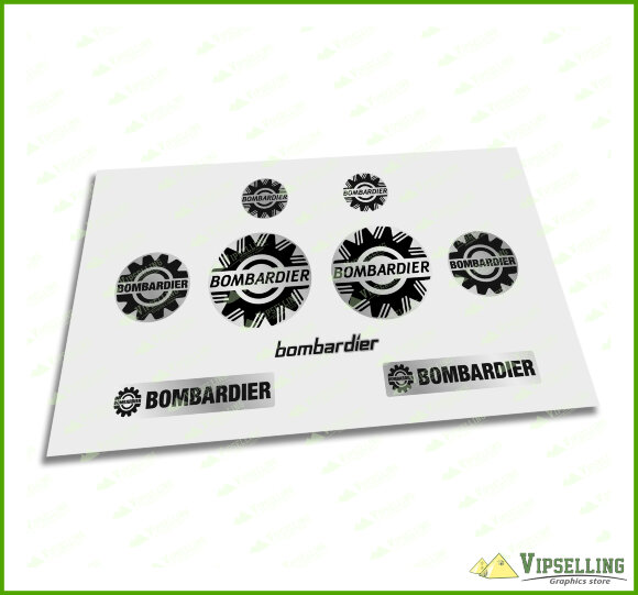Bombardier Sea-Doo Decal Sticker Logo Emblem Silver Gold White Clear 2" 51mm 4" 101mm Kit