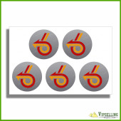 Buick General Motors Silver Gold Wheel Center Caps Laminated Decals Stickers Set Buick General Motors Silver Gold Wheel Center Caps Laminated Decals Stickers Set