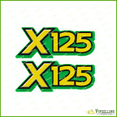 John Deere X125 Side Hood Decal Set For X125 Tractor