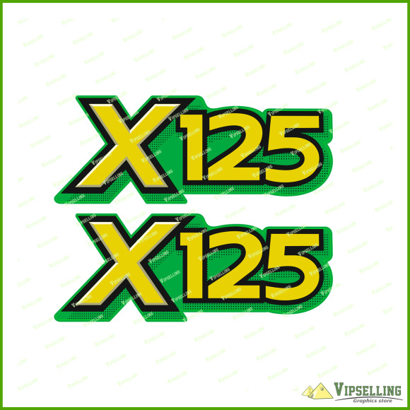 John Deere X125 Side Hood Decal Set For X125 Tractor