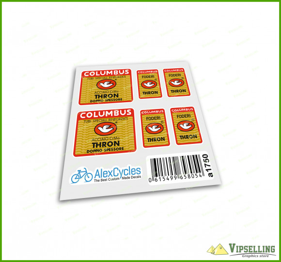 Columbus Fork & Frame THRON Speciali Tubi Rinforzati ACCIAIO CrMo Decals Stickers Colnago Made in Italy