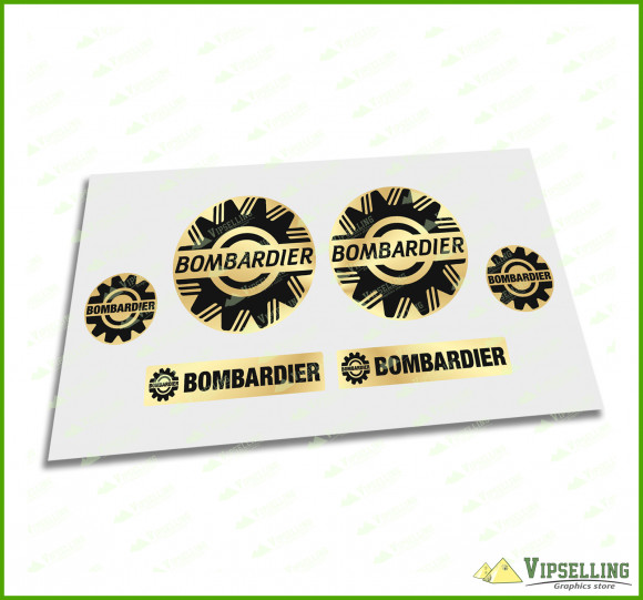 Silver Chrome Bombardier Sea-Doo Decal Sticker Logo Emblem Gold Clear White 5" 127mm Kit
