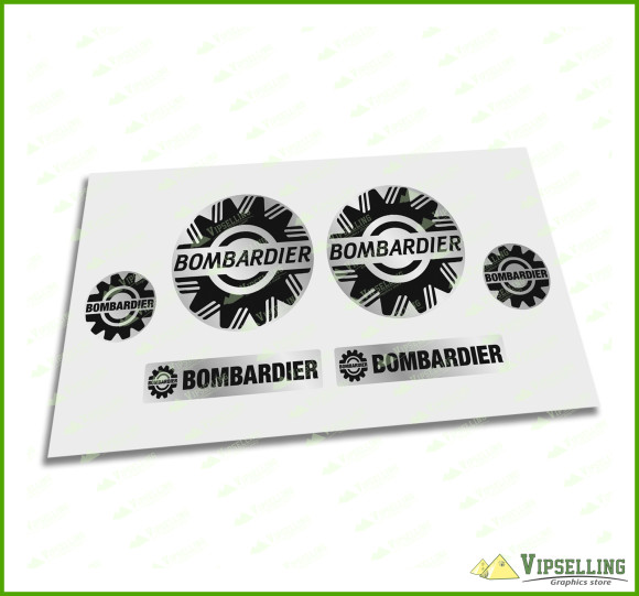 Silver Chrome Bombardier Sea-Doo Decal Sticker Logo Emblem Gold Clear White 5" 127mm Kit Silver Chrome Bombardier Sea-Doo Decal Sticker Logo Emblem Gold Clear White 5" 127mm Kit