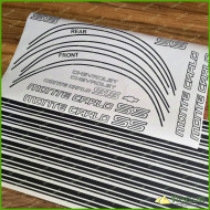 Monte Carlo SS Chevrolet Fully Black 1985-1986 Restoration Decals Kit Stripes Chevy Monte Carlo SS Chevrolet Fully Black 1985-1986 Restoration Decals Kit Stripes Chevy
