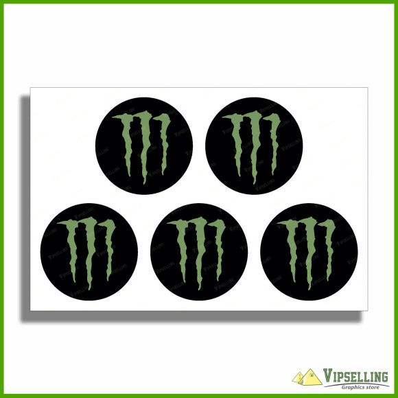 Monster Energy Silver Wheel Center Caps Decals Set Any Size Monster Energy Silver Wheel Center Caps Decals Set Any Size