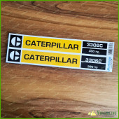 CAT Caterpillar 3306C 300 HP Engine Laminated Decal Sticker Set 12” (305mm)