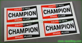 Champion Spark Plugs Racing Decals Stickers Emblems