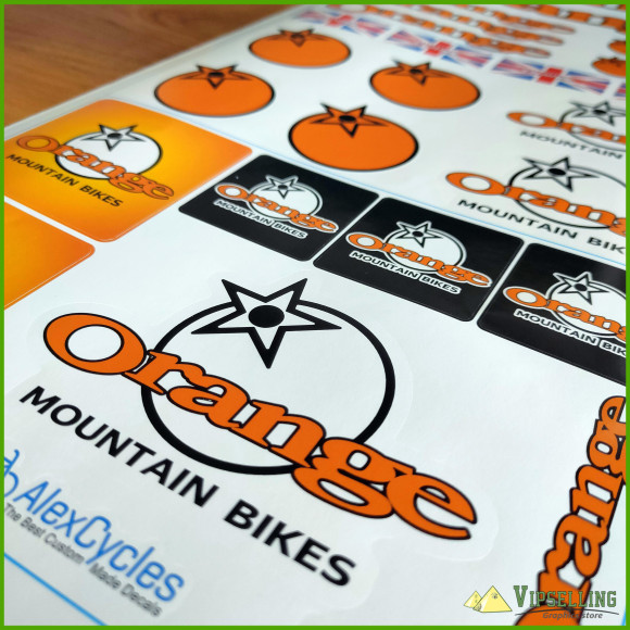orange bike decals