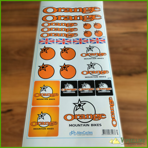 ORANGE Mountain Bicycle Bike MTB Cycle Enduro Frame Decals Stickers Kit ORANGE Mountain Bicycle Bike MTB Cycle Enduro Frame Decals Stickers Kit