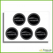 Chrysler Crossfire Wheel Center Cap Gold Silver White Laminated Vinyl Decals Set Chrysler Crossfire Wheel Center Cap Gold Silver White Laminated Vinyl Decals Set