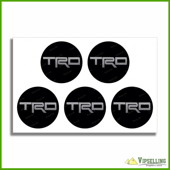 TRD Silver Gold White Toyota Racing Development Wheel Cap Center Decals Stickers