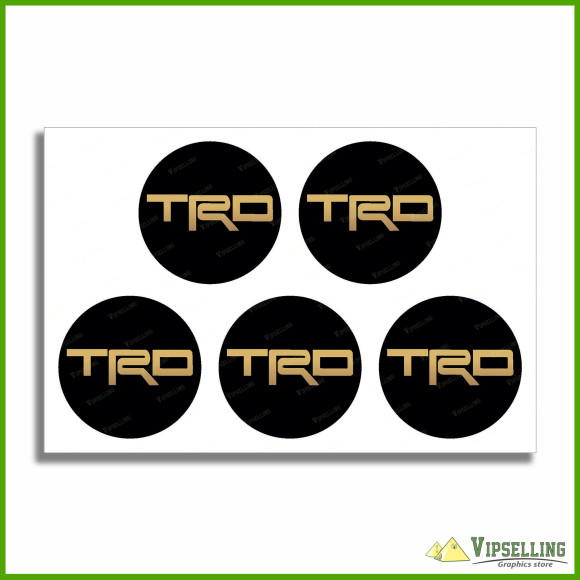 TRD Silver Gold White Toyota Racing Development Wheel Cap Center Decals Stickers TRD Silver Gold White Toyota Racing Development Wheel Cap Center Decals Stickers