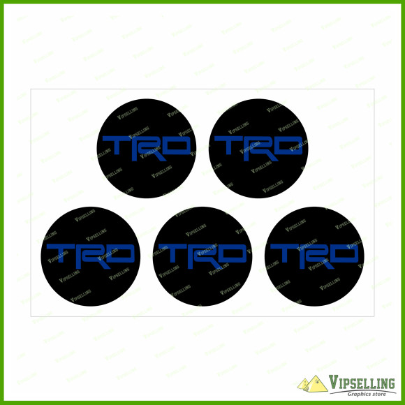 TRD Blue Toyota Racing Development Wheel Cap Center Decals Stickers
