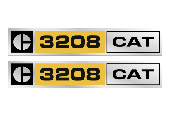 CAT Caterpillar 3208 Engine Equipment Laminated Decals Stickers Set