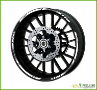 BMW Motorrad Motorsport R1200R Wheel Rim Grey Laminated Stripes Decals Stickers Kit