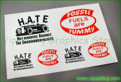HOT ROD Drag Racing VW Retro Vintage Stickers Decals HATE Fossil HOT ROD Drag Racing VW Retro Vintage Stickers Decals HATE Fossil