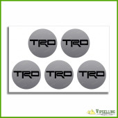 TRD Black Silver Toyota Racing Development Wheel Cap Center Decals Stickers TRD Black Silver Toyota Racing Development Wheel Cap Center Decals Stickers