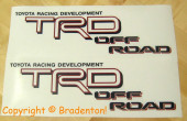 Toyota TRD Off Road Rear Quater Panel Clear Decals Kit Toyota TRD Off Road Rear Quater Panel Clear Decals Kit
