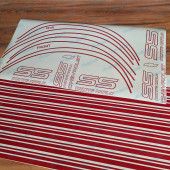 Monte Carlo SS Chevrolet Fully Red 1987-1988 Restoration Decals Kit Stripes Chevy