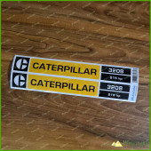 CAT Caterpillar 3208 215 HP Engine Equipment Laminated Decal Sticker Set CAT Caterpillar 3208 215 HP Engine Equipment Laminated Decal Sticker Set