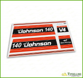 JOHNSON 1981 81 140 HP Motor Boat Sea Horse Power Laminated Decals Stickers Set JOHNSON 1981 81 140 HP Motor Boat Sea Horse Power Laminated Decals Stickers Set