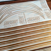 Monte Carlo SS Chevrolet Fully Gold 1987-1988 Restoration Decals Kit Stripes Chevy