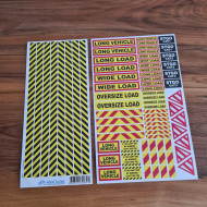 14th Scale Truck Warning Safety Sign Black Decals Stickers Kit Oversize Wide Load Long Vechicle 1/14 14th Scale Truck Warning Safety Sign Black Decals Stickers Kit Oversize Wide Load Long Vechicle 1/14