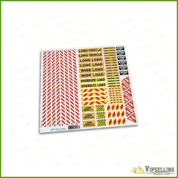 24th Scale Truck Warning Safety Sign Decals Stickers Kit Oversize Wide Load Long Vechicle 1/24 24th Scale Truck Warning Safety Sign Decals Stickers Kit Oversize Wide Load Long Vechicle 1/24