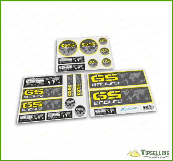 BMW Motorrad Motorsport GS Enduro Laminated Decals Stickers Kit